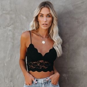 Black wishlist lacy bralette
